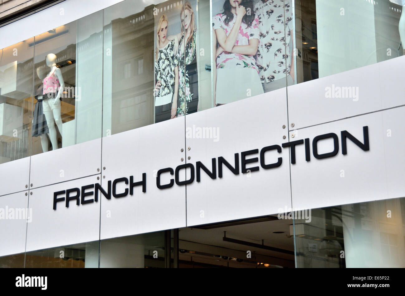 French Connection fashion store in Oxford Street, London, UK. Stock Photo