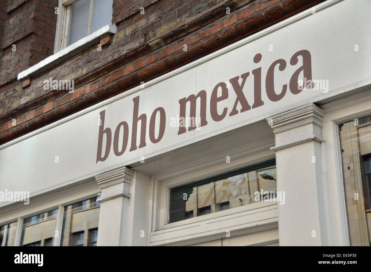 Boho Mexica Mexican restaurant in Commercial Street, Shoreditch, London, UK. Stock Photo