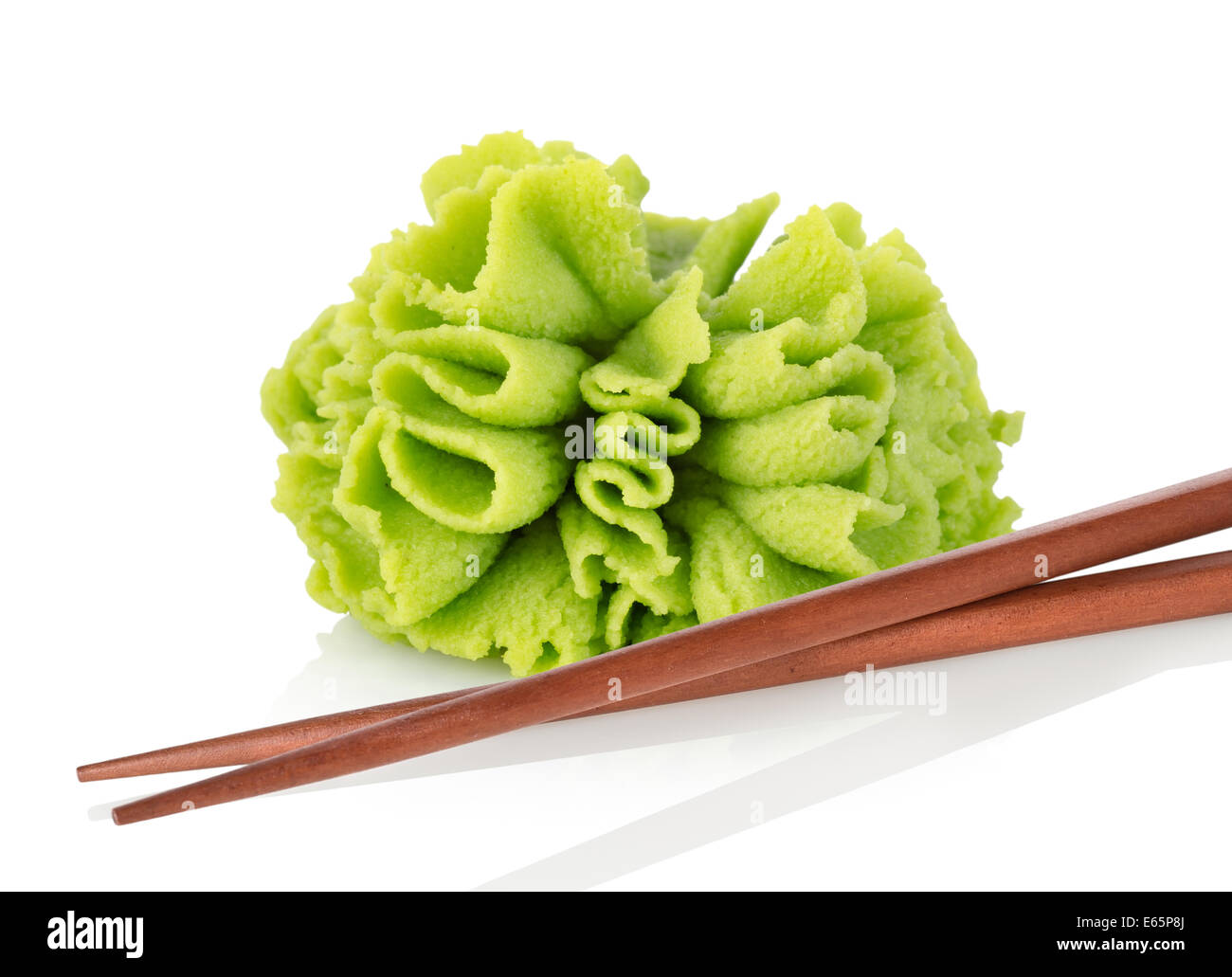 Wasabi seasoning isolated on a white background Stock Photo