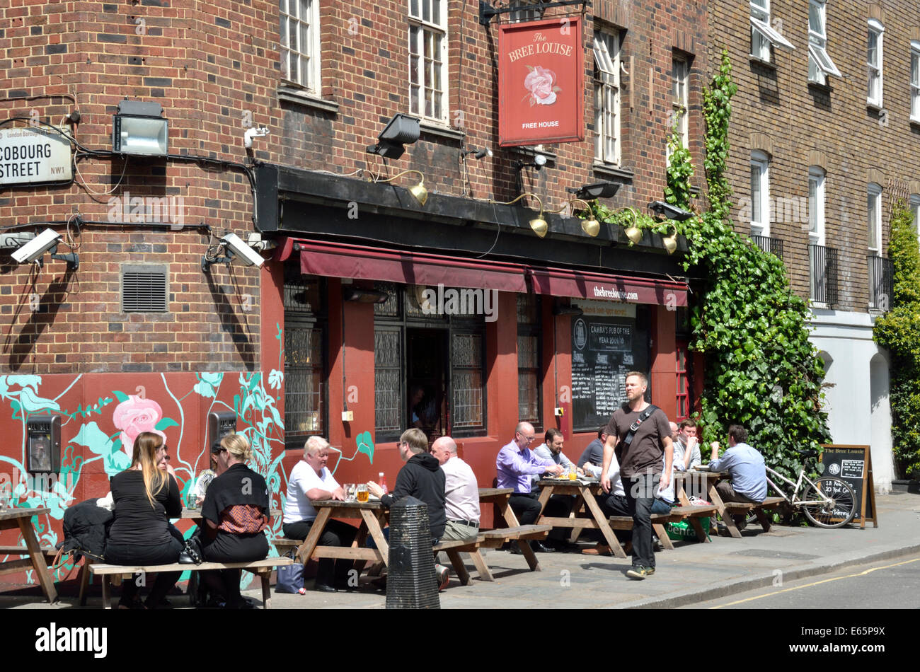 The Bree Louise pub Cobourg Street, Euston, London, UK Stock Photo - Alamy