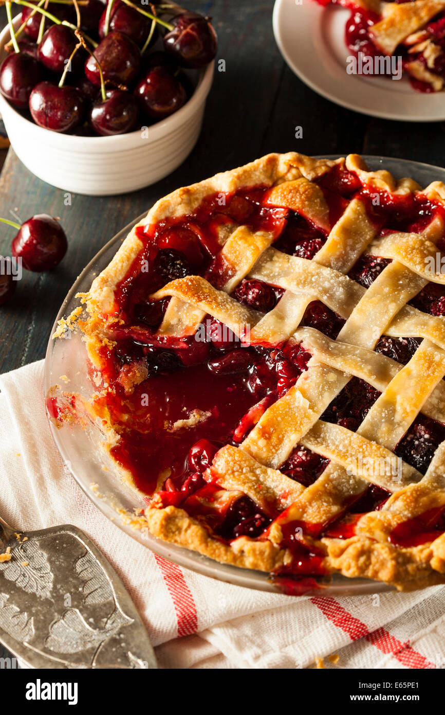 Delicious Homemade Cherry Pie with a Flaky Crust Stock Photo Alamy