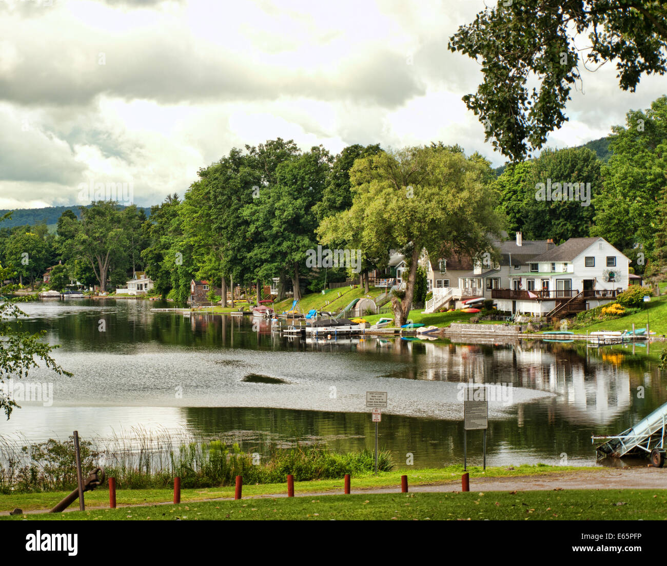view of Little York Lake in Cortland County, New York Stock Photo Alamy
