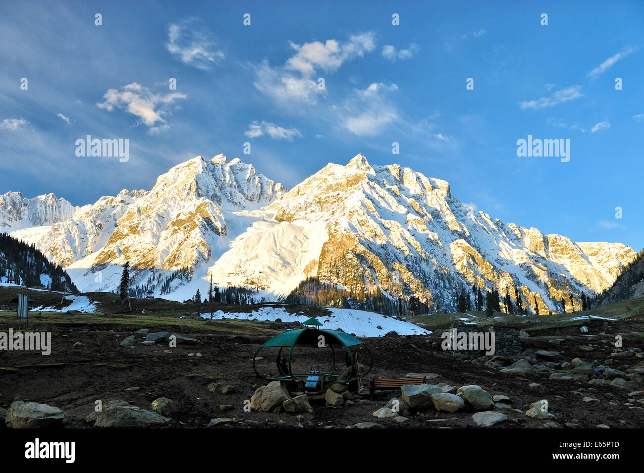 Good morning Sonamarg Stock Photo