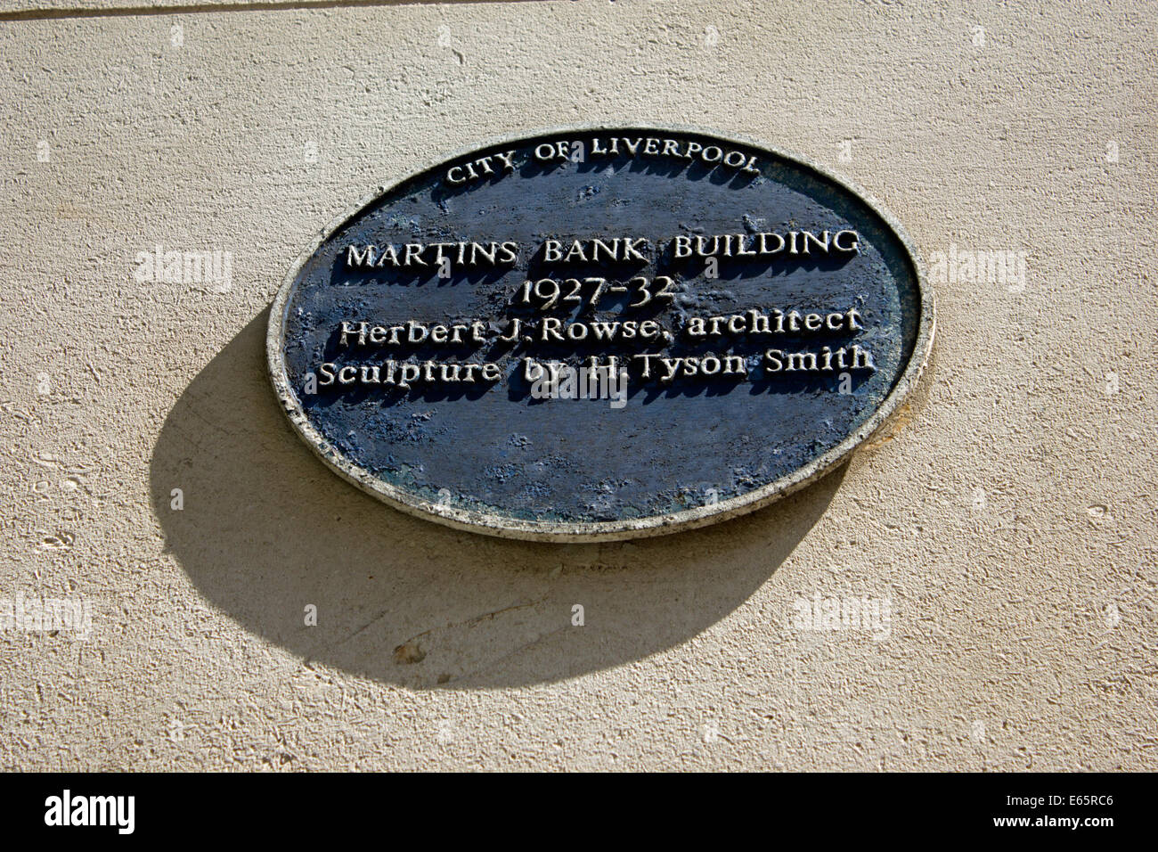 Martins Bank Plaque Stock Photo