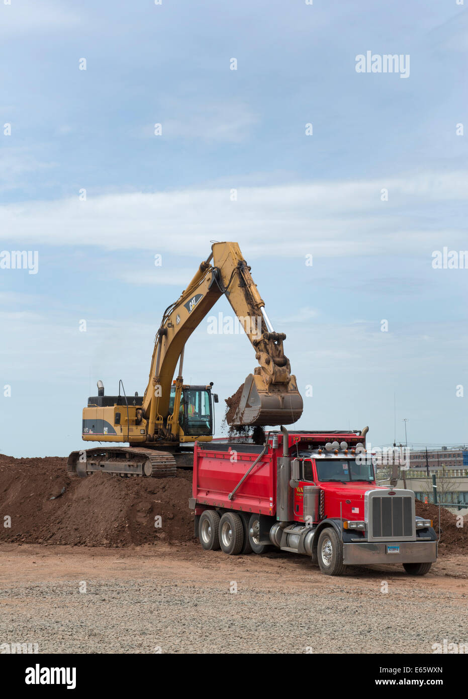 Dedos de los pies Párrafo Tratar excavator dump truck Reportero