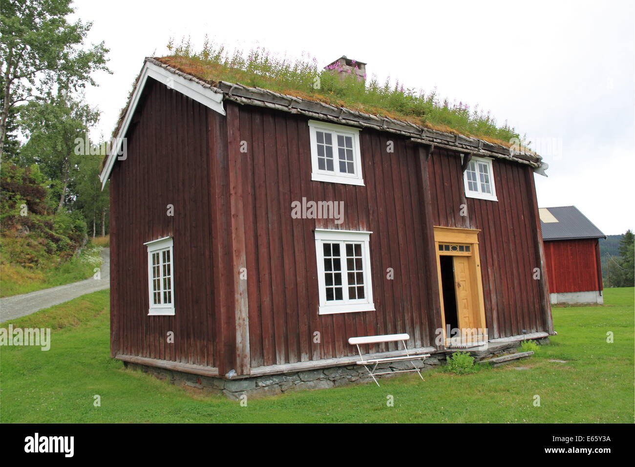 Dybvadshammer Crofter's Cottage, Sverresborg Trøndelag Folkemuseum, Trondheim, Sør-Trøndelag, Norway, Scandinavia, Europe Stock Photo