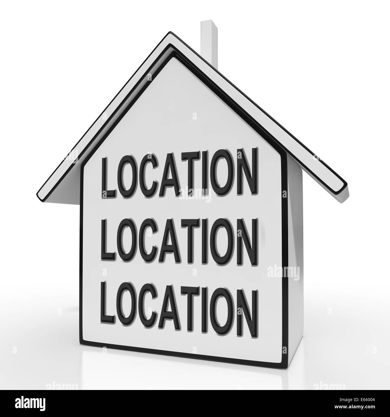Location Location Location House Showing Prime Real Estate Stock Photo