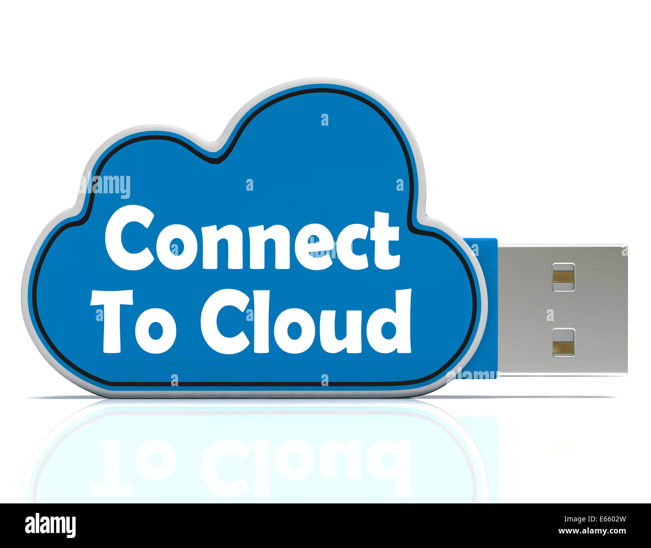 Connect To Cloud Memory Stick Meaning Online File Storage Stock Photo Alamy
