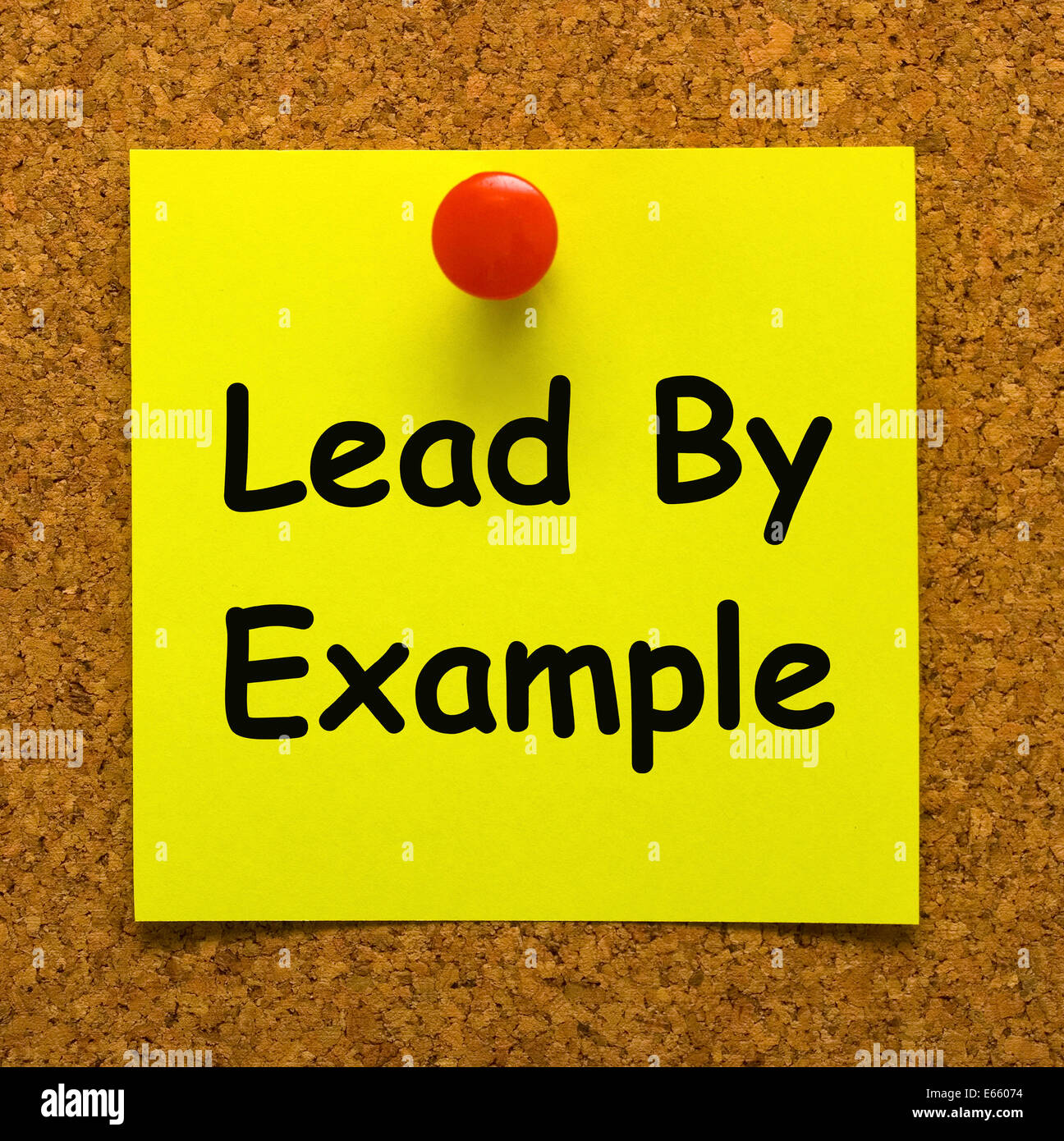 Lead By Example Note Meaning Mentor And Inspire Stock Photo Alamy