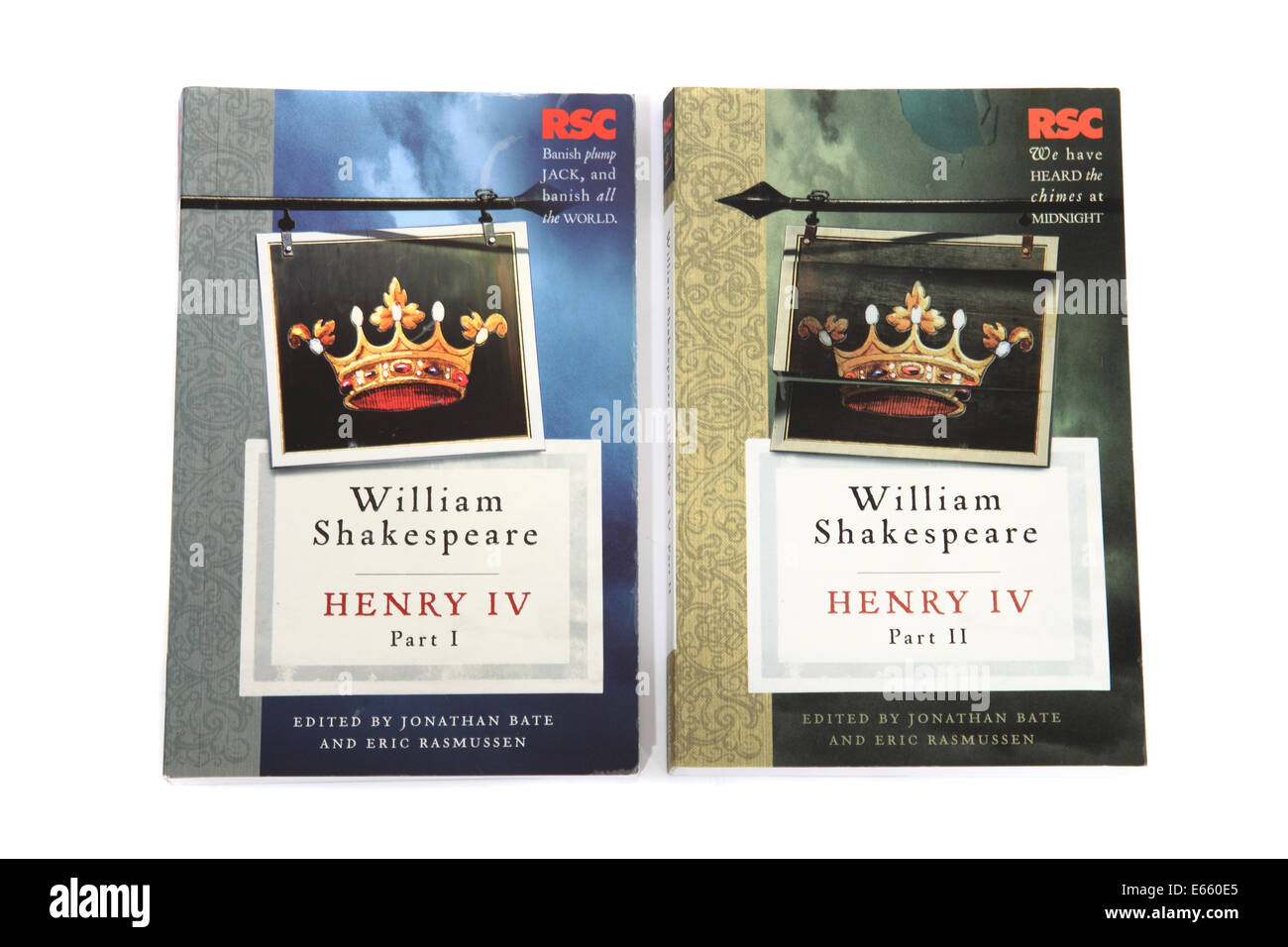 The plays Henry the 4th part 1 and part 2- written by William Shakespeare Stock Photo