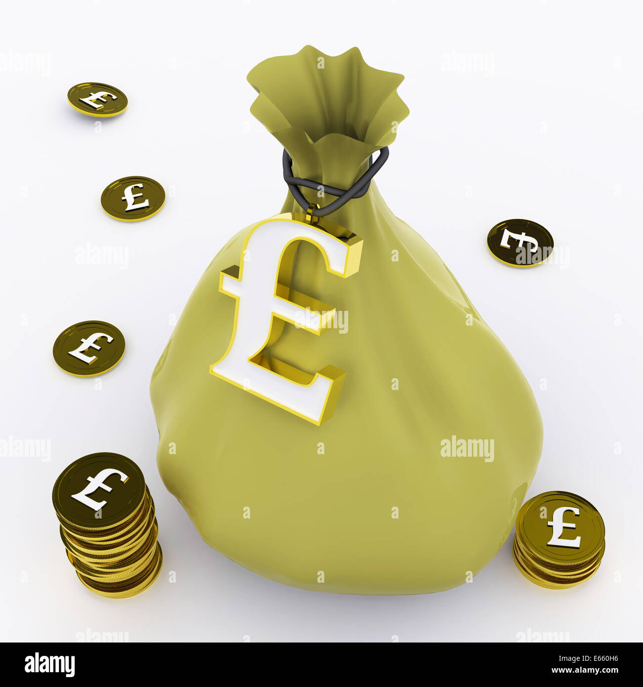 Pound Bag Meaning British Wealth And Money Stock Photo Alamy