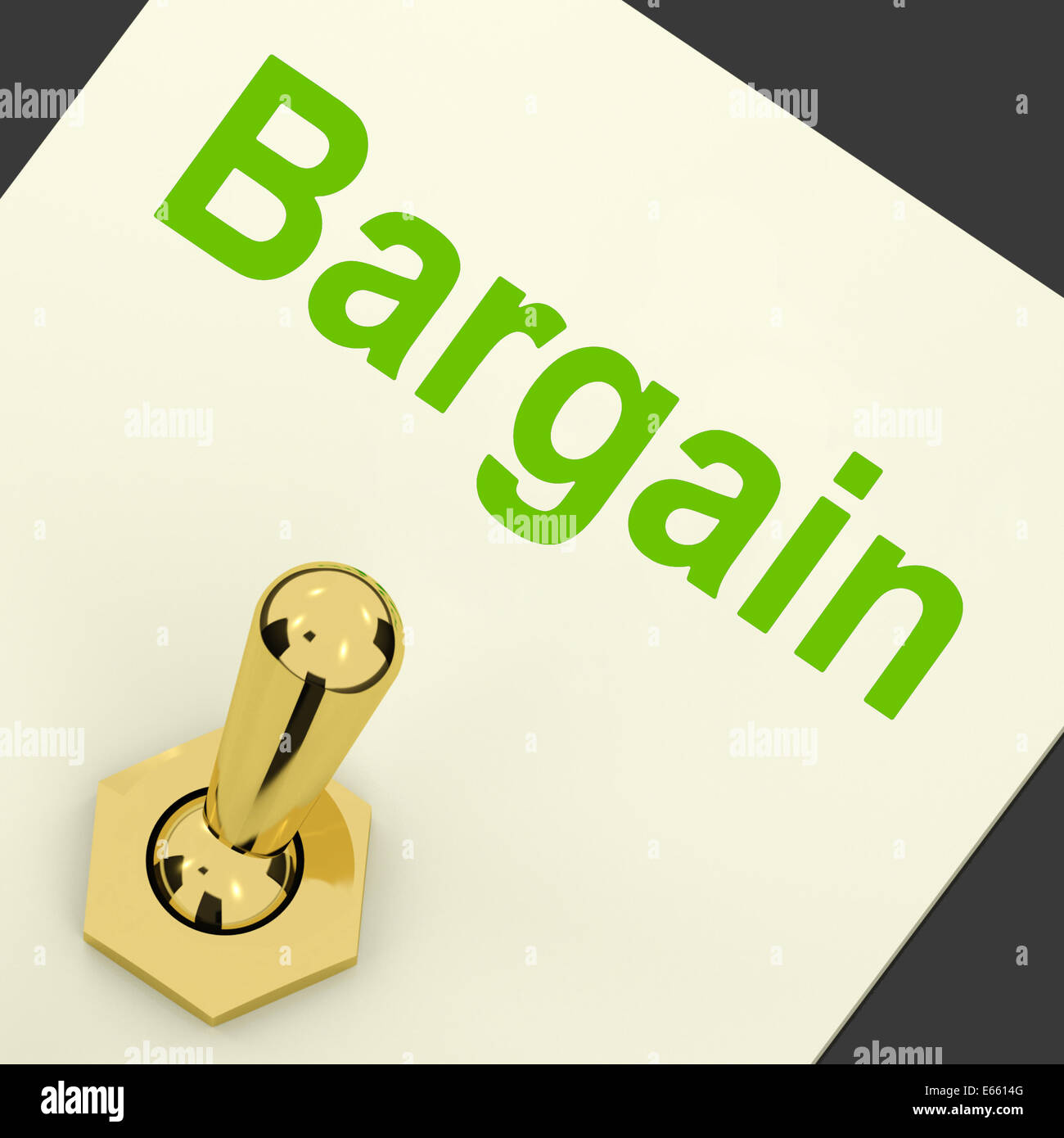 Bargain Switch Showing Discount Promotion Or Markdown Stock Photo Alamy