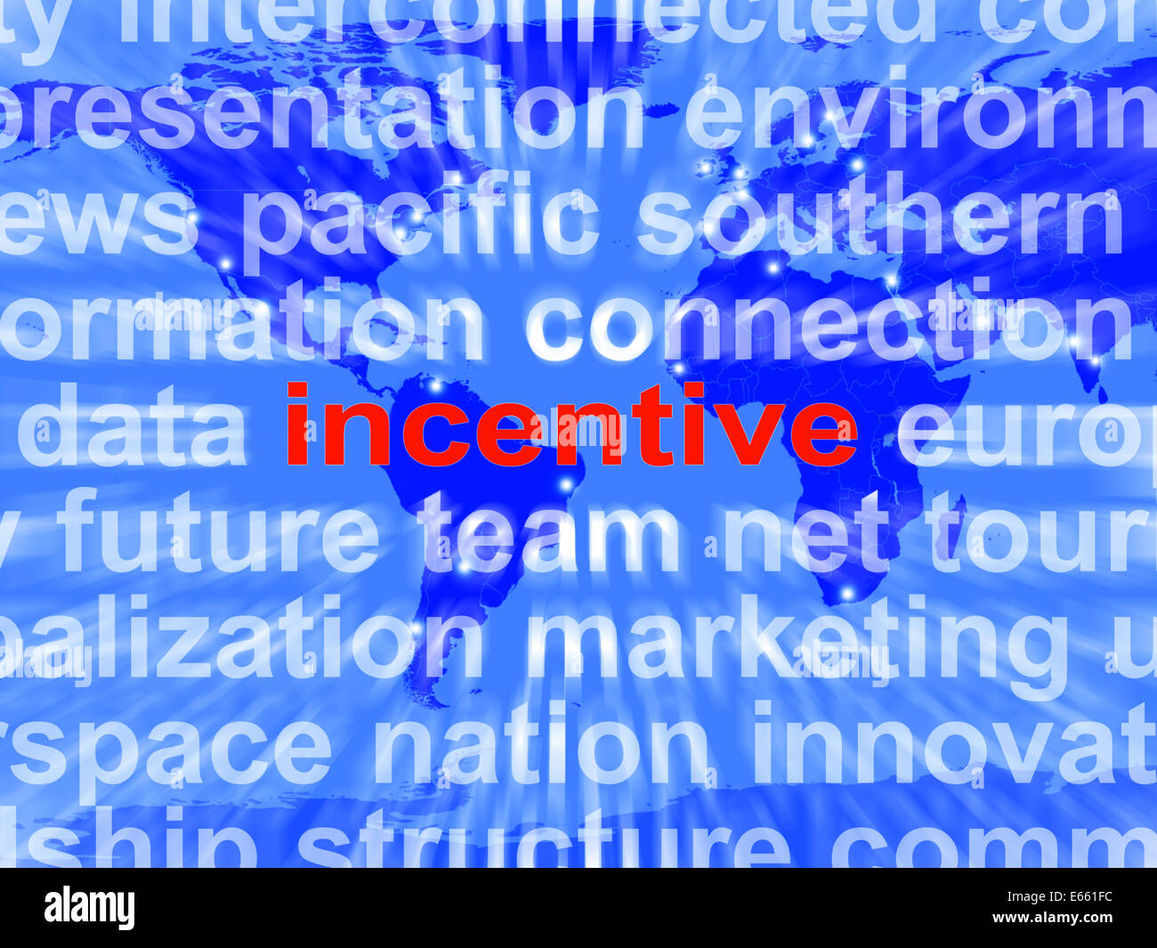 Incentive Word Cloud Showing Bonus Inducement Reward Stock Photo Alamy