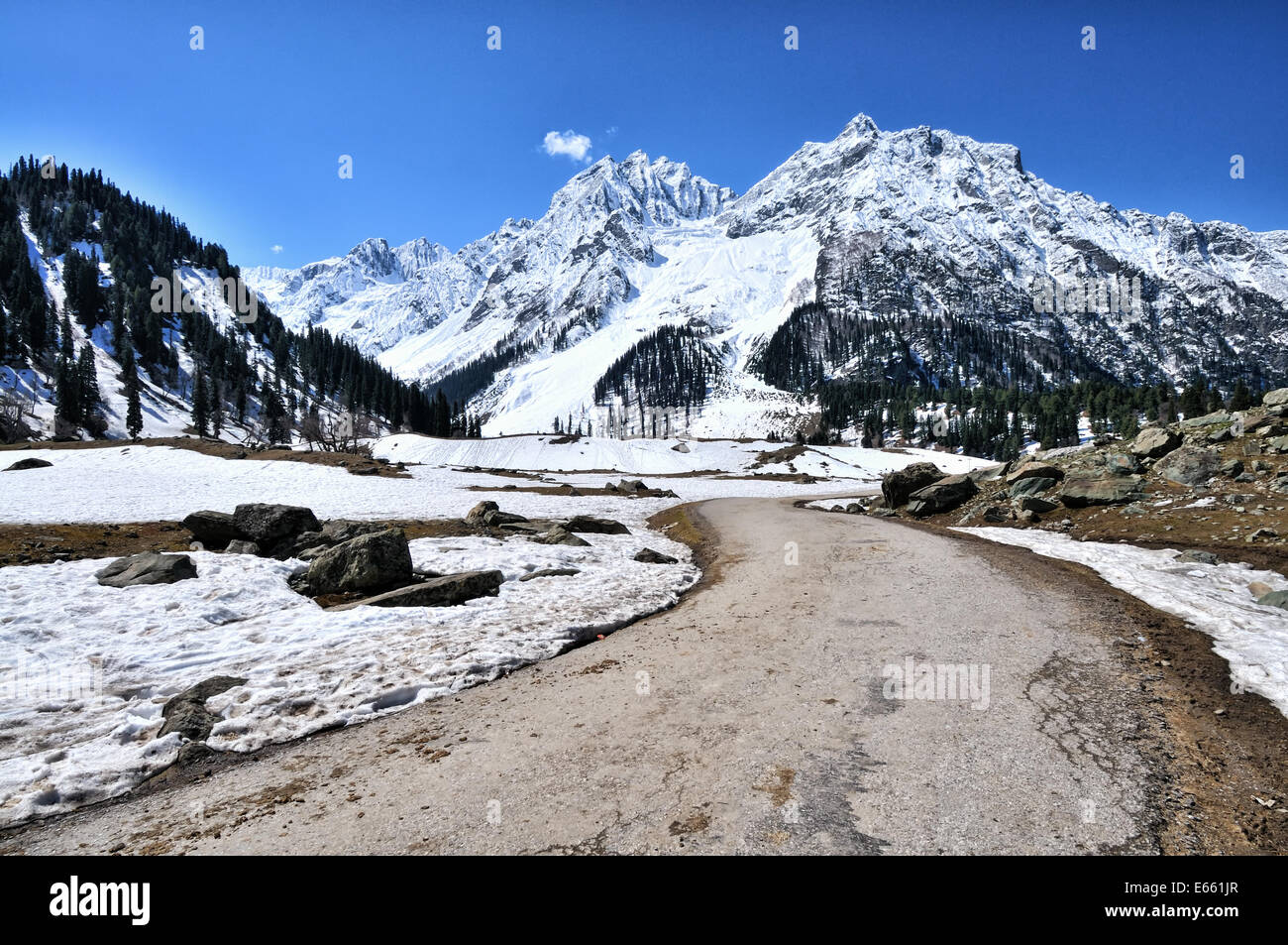 Sonamarg glaciers, Kashmir Stock Photo