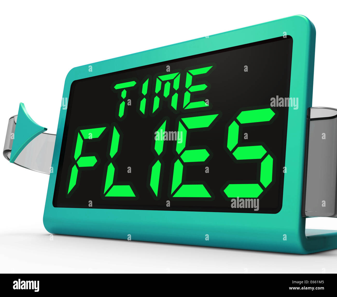 Time Flies Clock Meaning Busy And Goes By Quickly Stock Photo Alamy