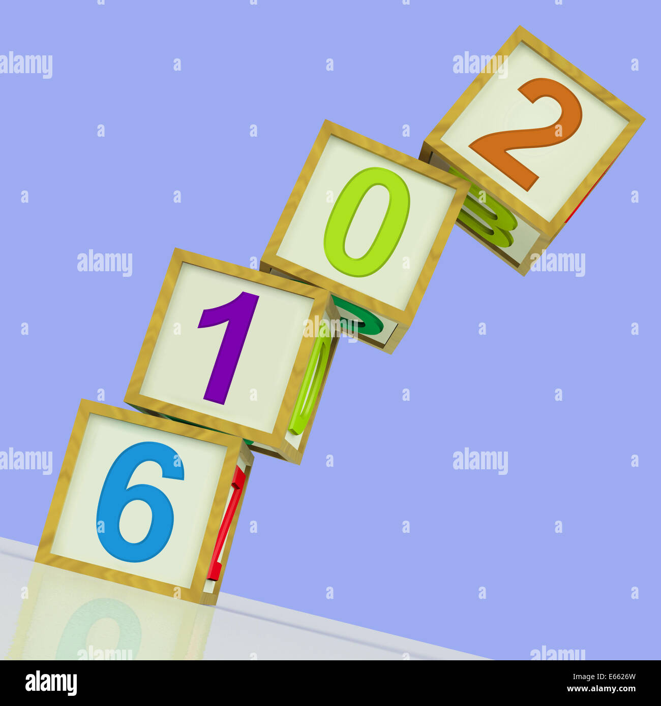 Two Thousand And Sixteen Blocks Showing Year 2016 Stock Photo - Alamy