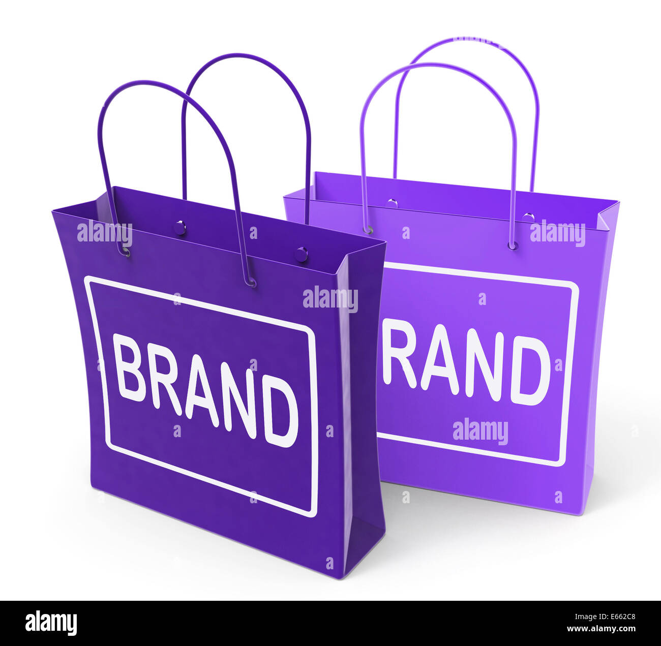 Brand Bags Showing Branding Product Label or Trademark Stock Photo Alamy