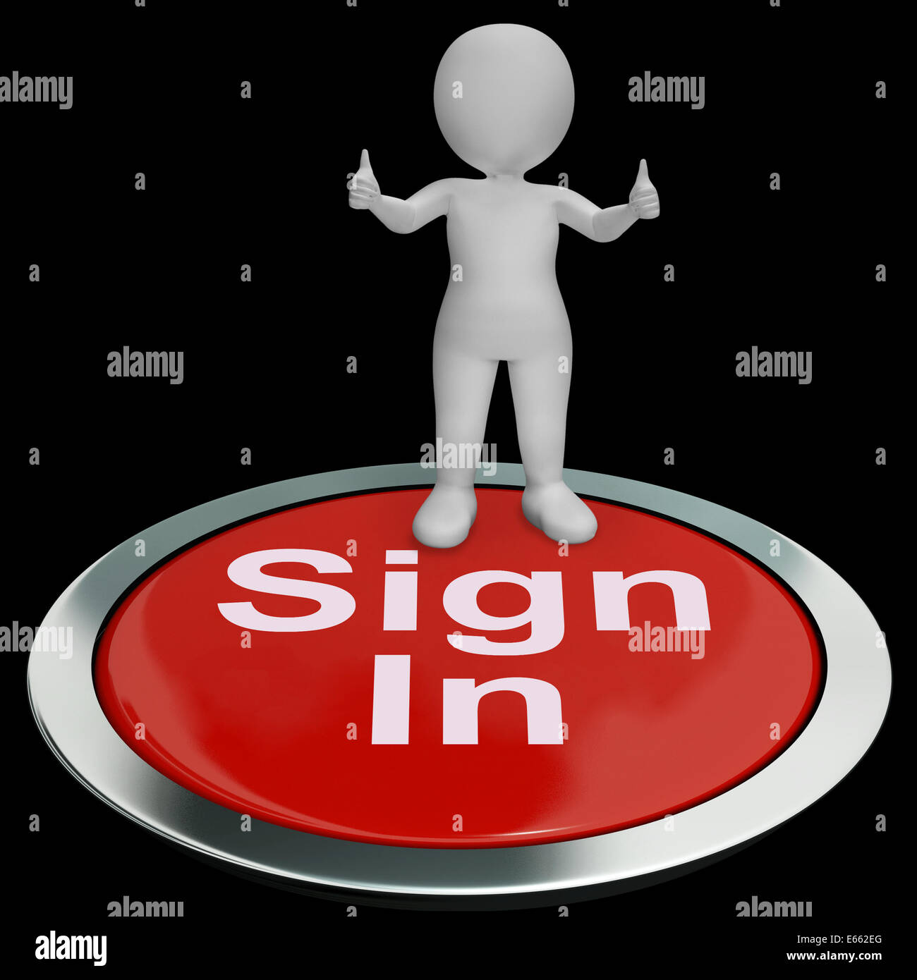 Sign In Button Meaning Login Password And Account Stock Photo Alamy