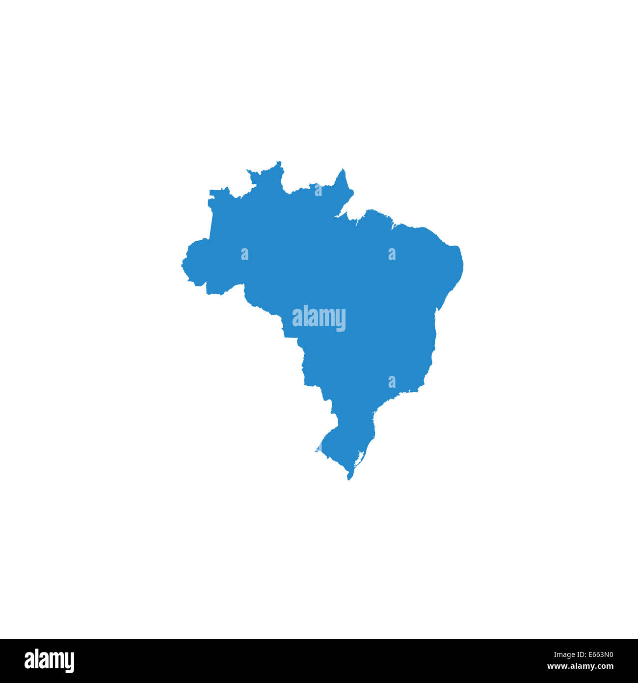 Shape of the Country of Brazil Stock Photo - Alamy