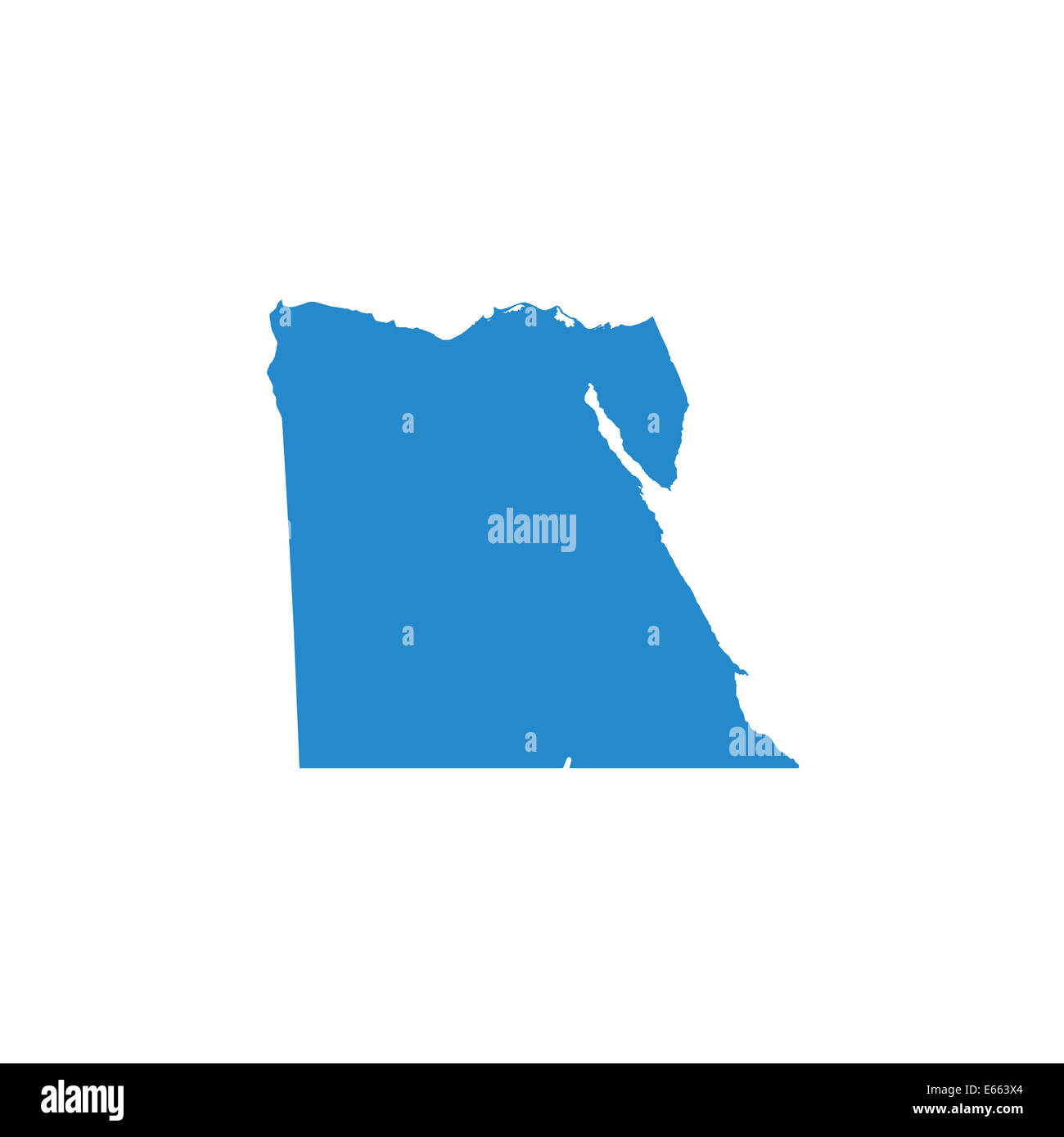 Shape of the Country of Egypt Stock Photo Alamy