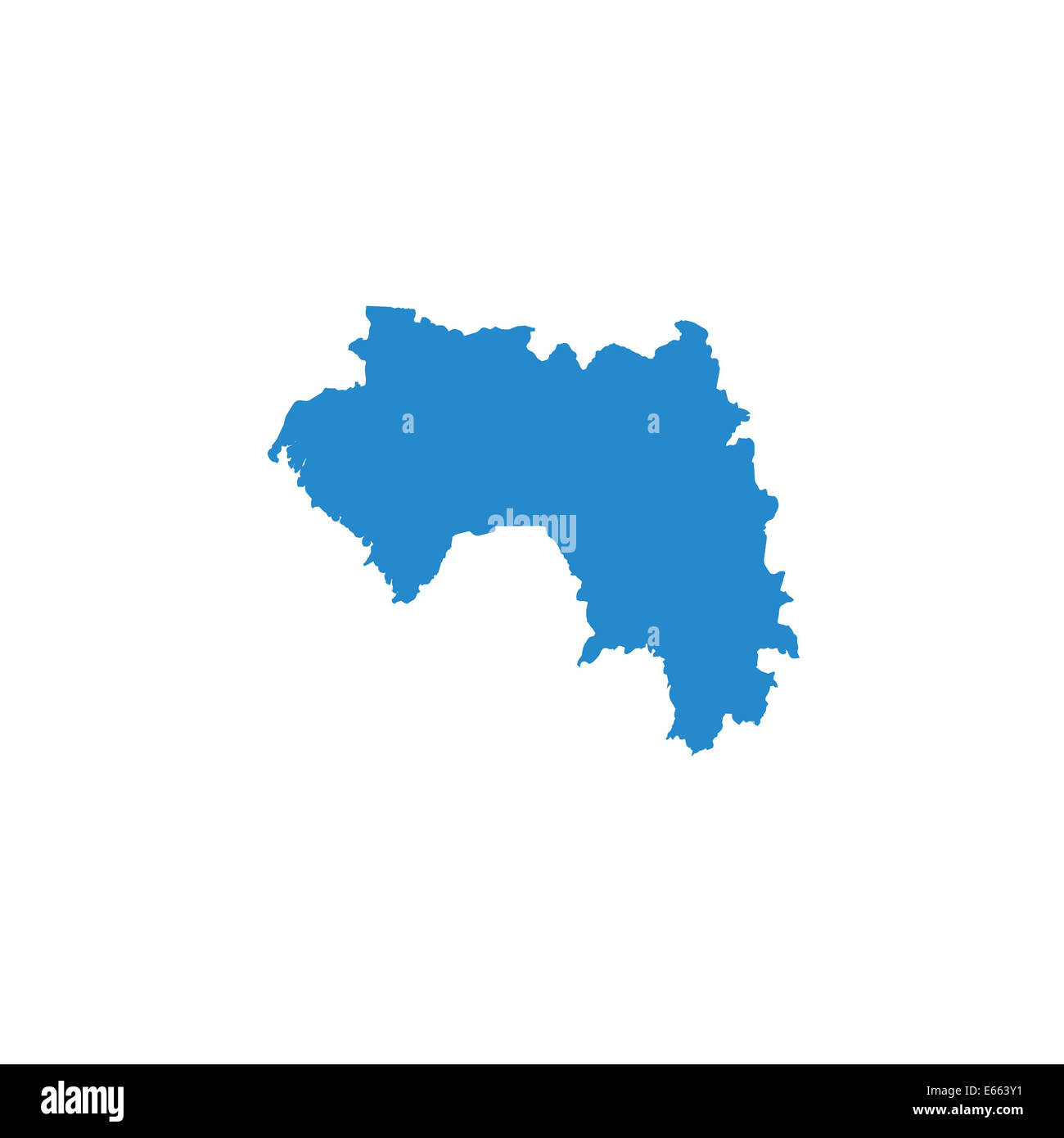 Shape of the Country of Guinea Stock Photo - Alamy