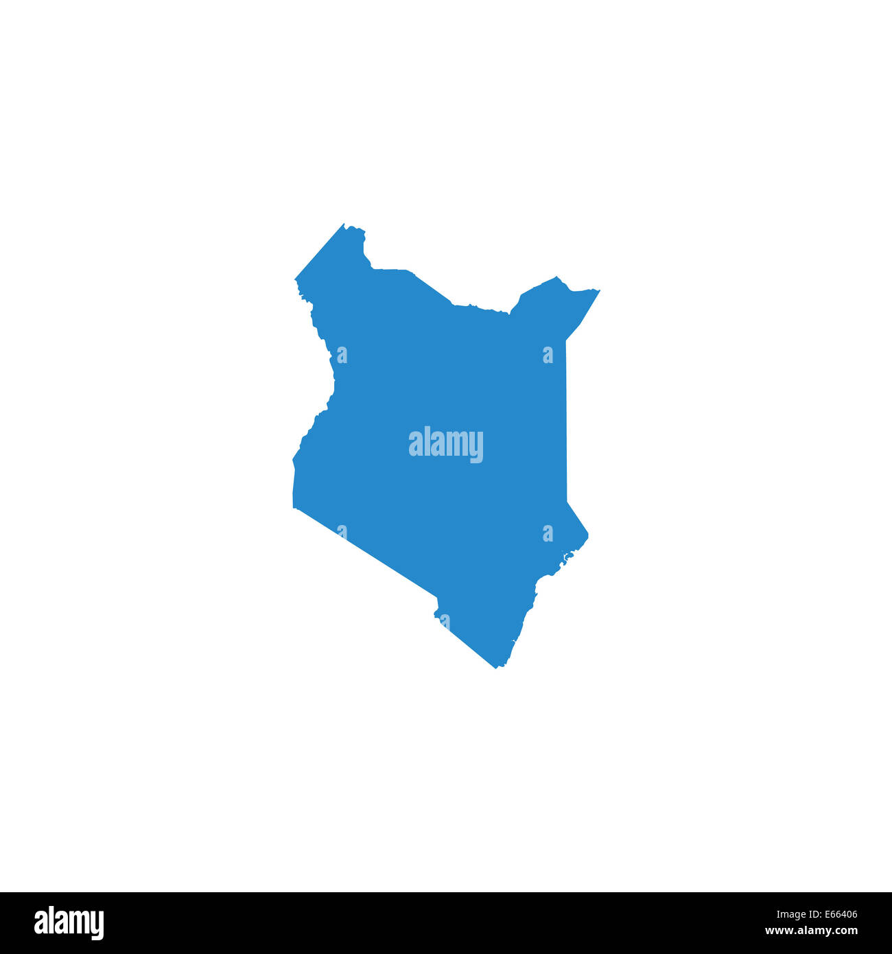 Shape of the Country of Kenya Stock Photo Alamy