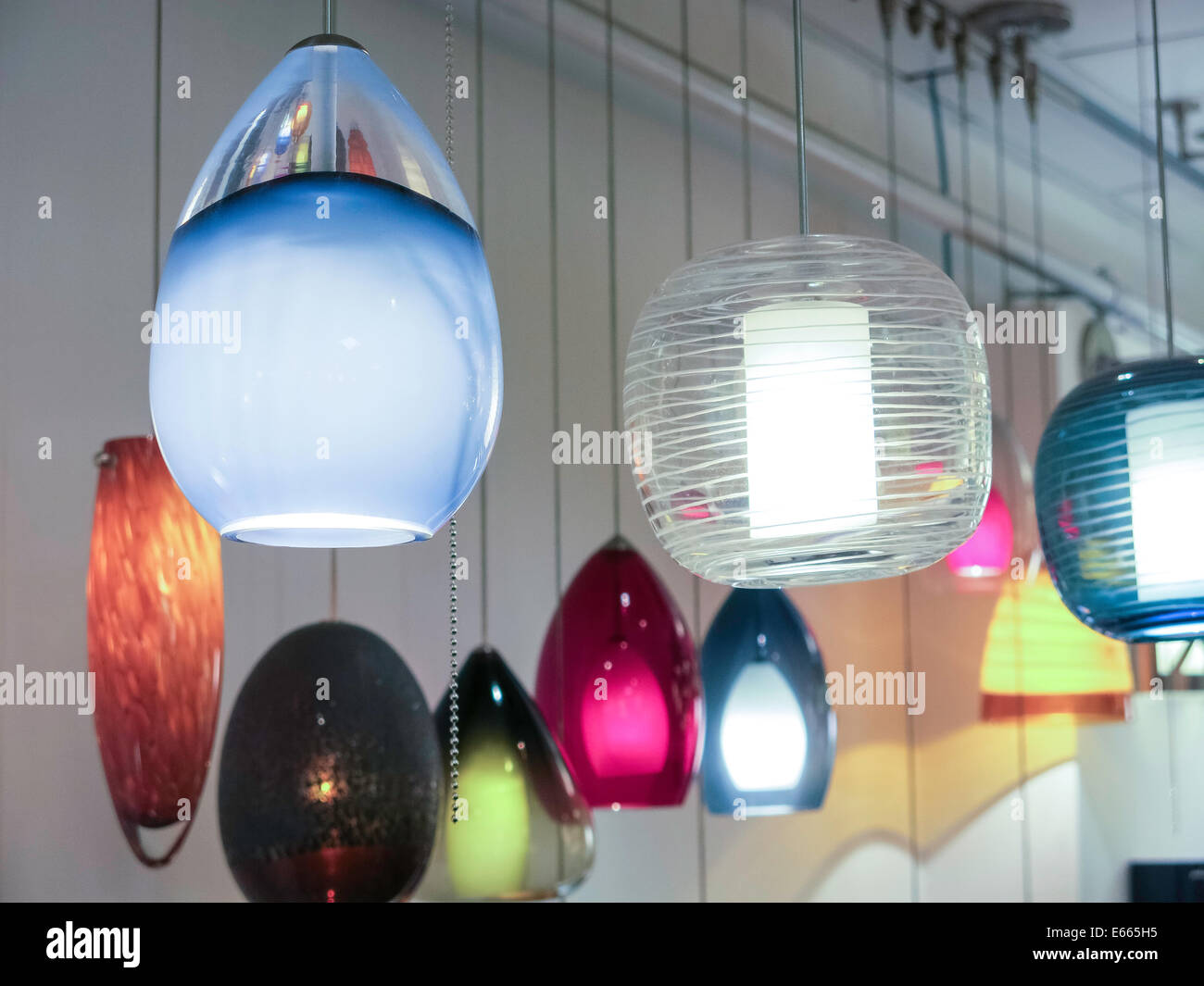 Lighting by Gregory Store Showroom in The Bowery, NYC, USA Stock Photo