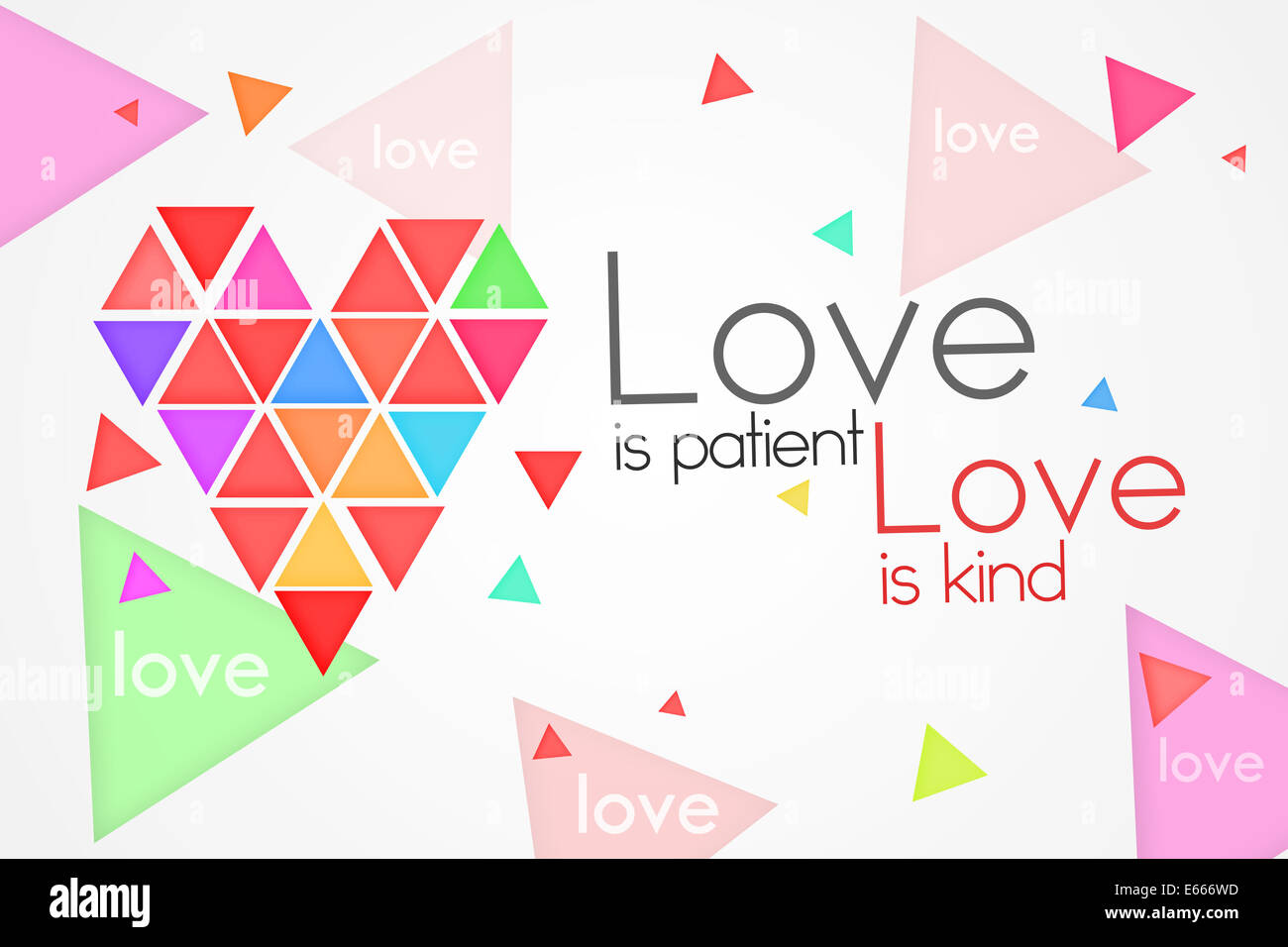 Love is Patient Love is Kind White background Stock Photo Alamy