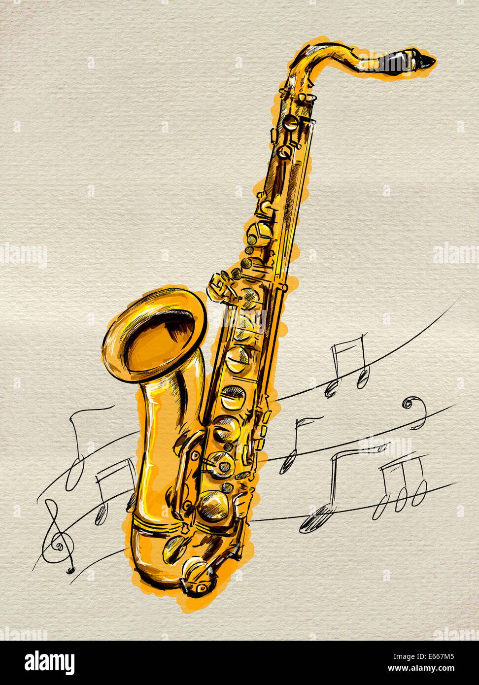Saxophone Drawing High Resolution Stock Photography And Images Alamy Saxophone Drawing High Resolution Stock Photography And Images Alamy
