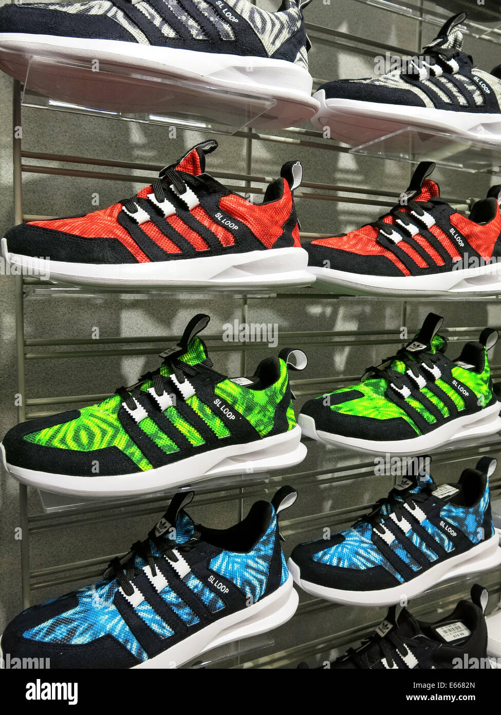 SL Loops Athletic Shoes, Champs Sports in the Holiday Village Mall, Great  Falls, MT, USA Stock Photo - Alamy