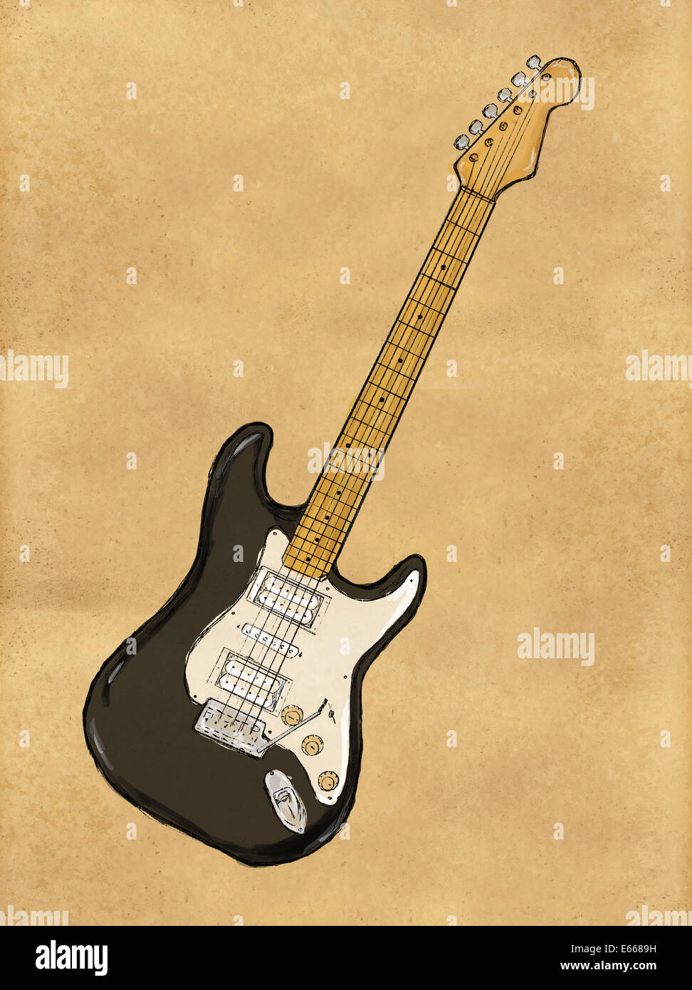Guitar painting hi-res stock photography and images - Alamy