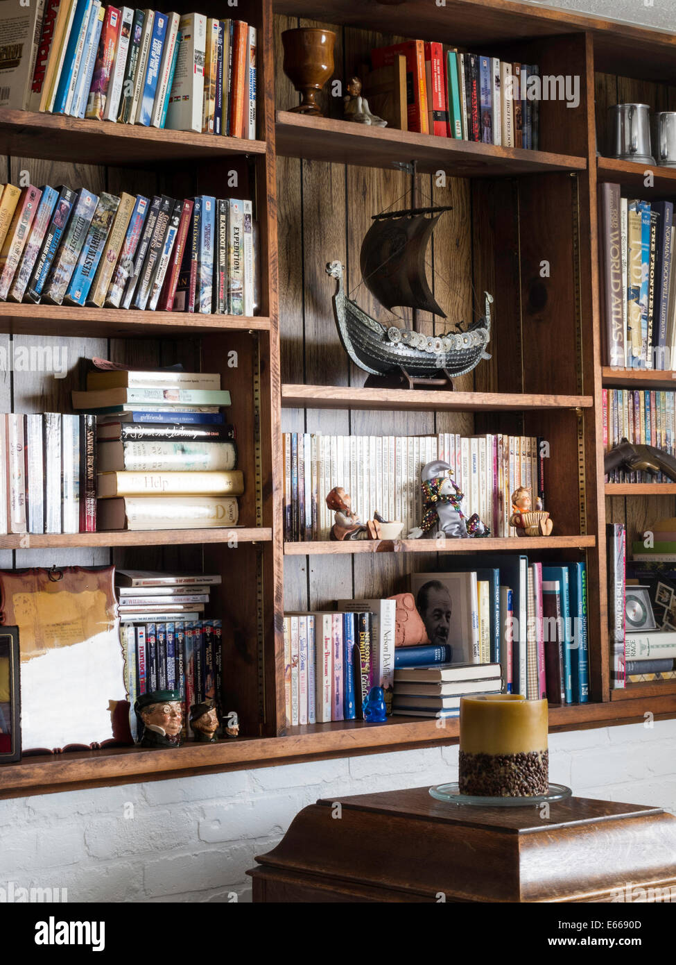 Bookshelves in Home Den, USA Stock Photo Alamy