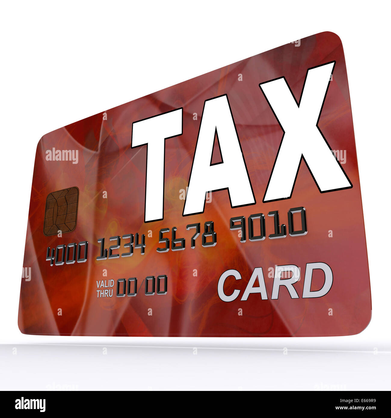 Tax On Credit Debit Card Showing Taxes Return IRS Stock Photo Alamy