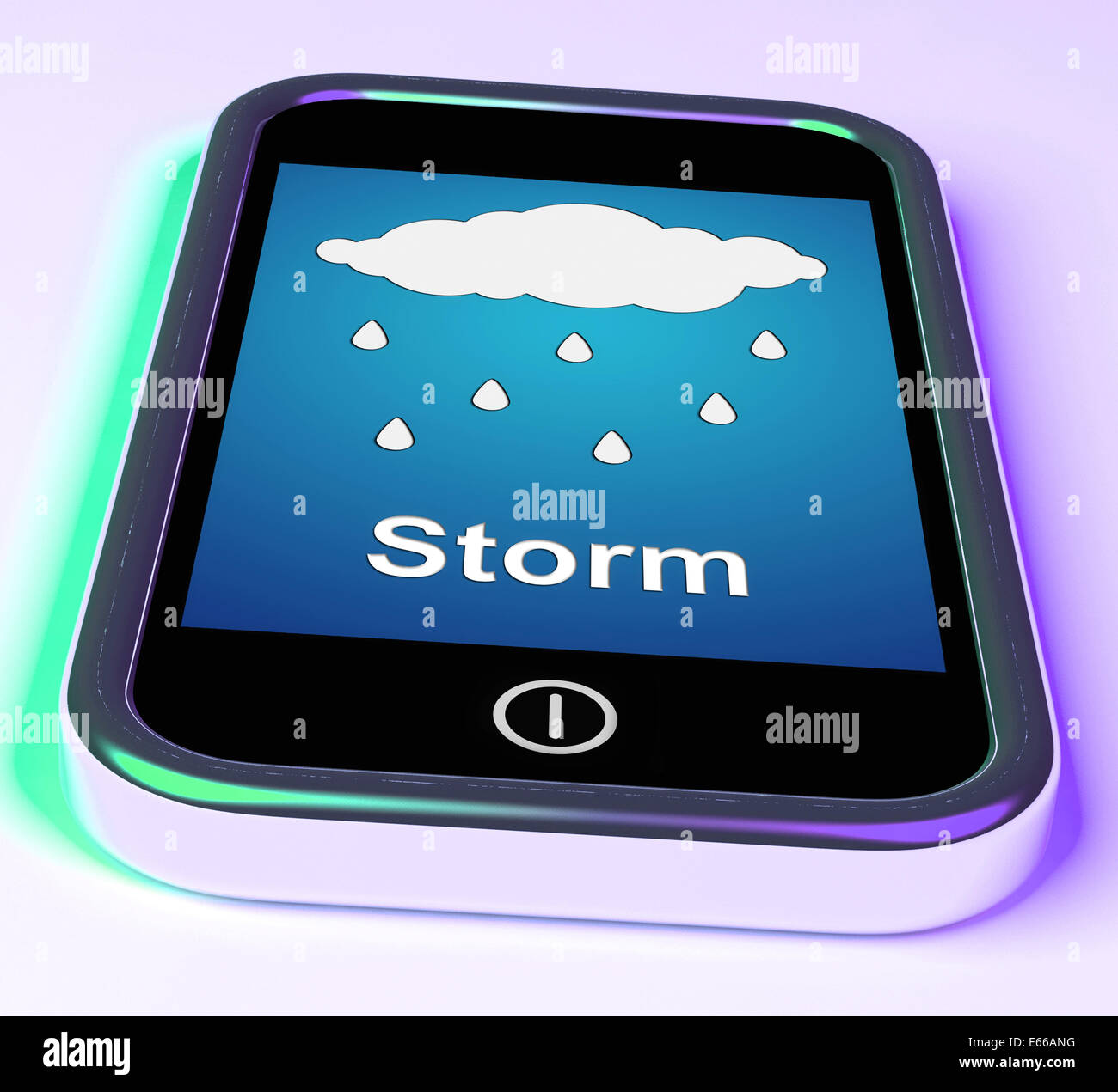 Showers On Phone Meaning Rain Rainy Weather Stock Photo Alamy