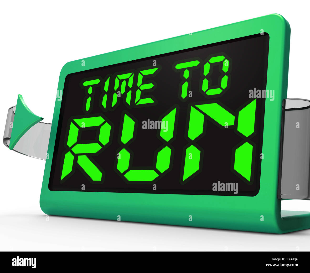 Time To Run Clock Meaning Under Pressure And Must Leave Stock Photo Alamy