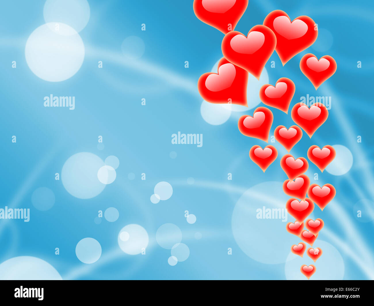 Hearts On Sky Showing Romantic Freedom Or Peacefulness Stock Photo Alamy
