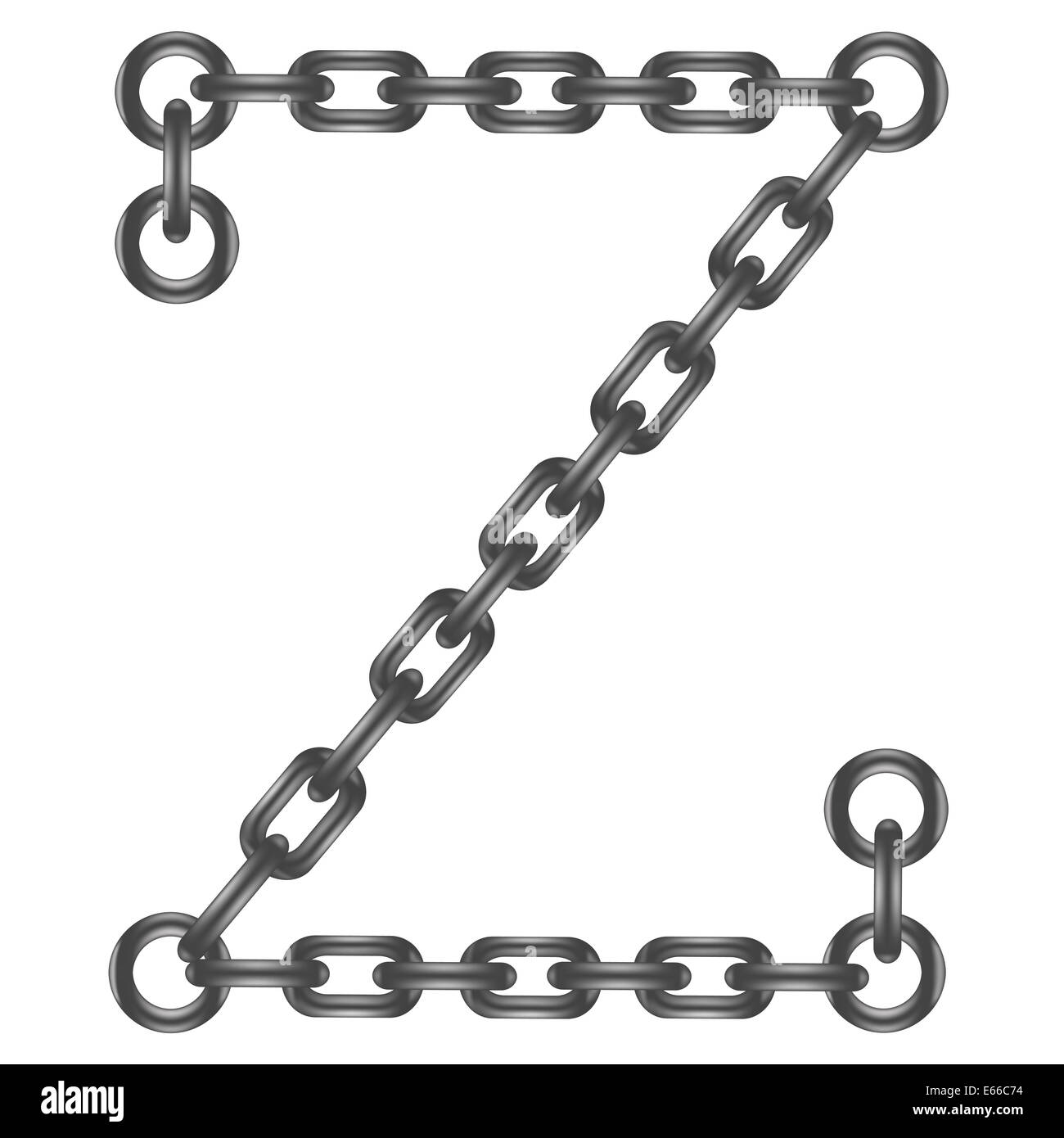 illustration with chain letter on a white background for your design