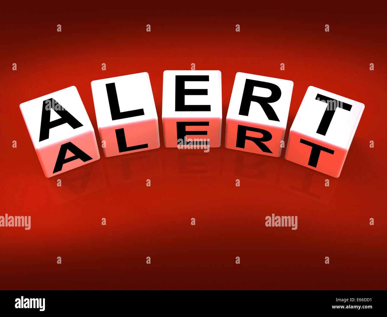 Alert Blocks Representing Notification Alerts and Notice Stock Photo ...