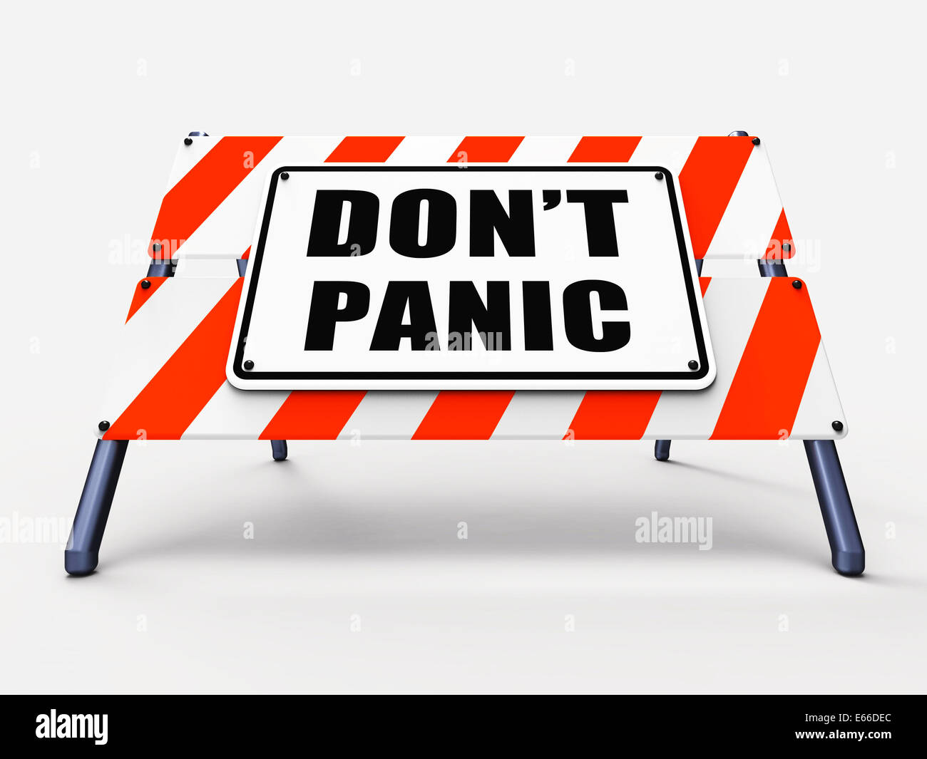 Dont Panic Sign Referring to Relaxing and Avoid Panicking Stock Photo