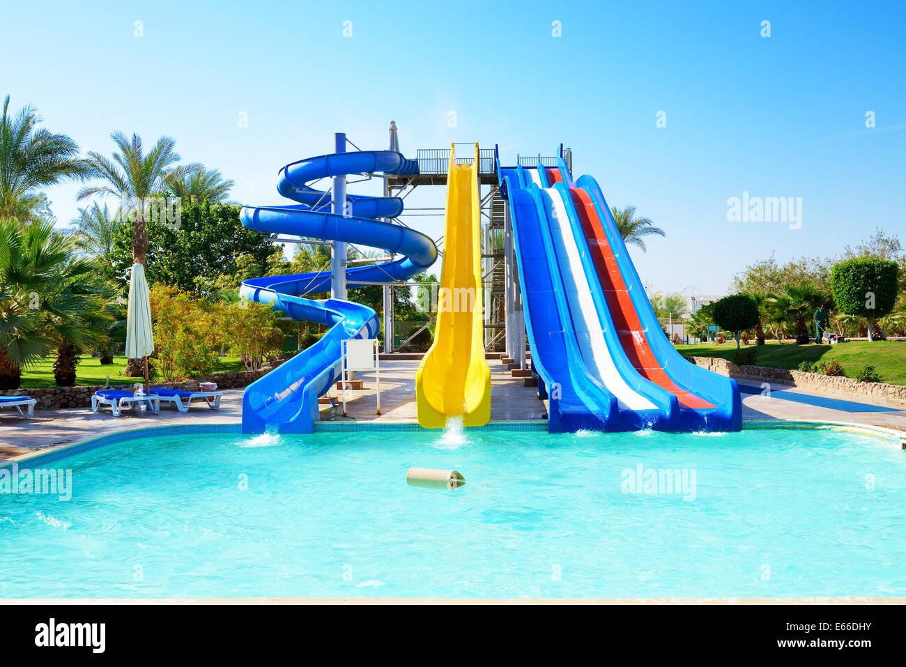 Waterslide water slide pool hotel hi-res stock photography and images -  Alamy