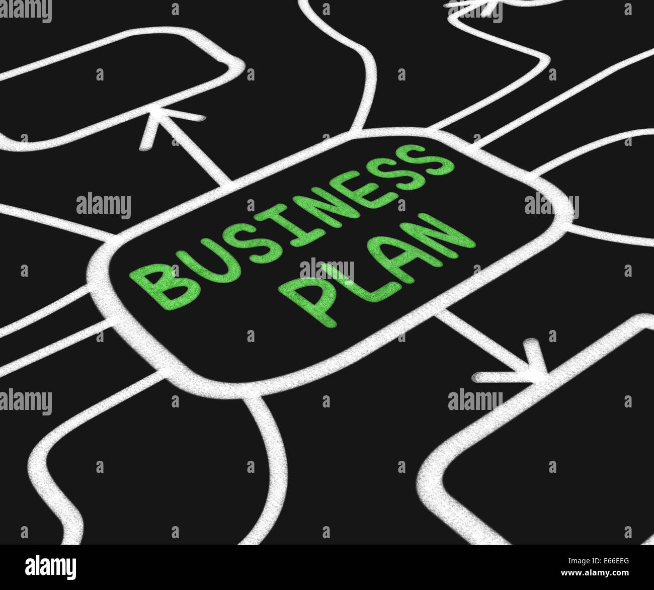 Business Plan Diagram Meaning Goals And Strategies For Company Stock Photo