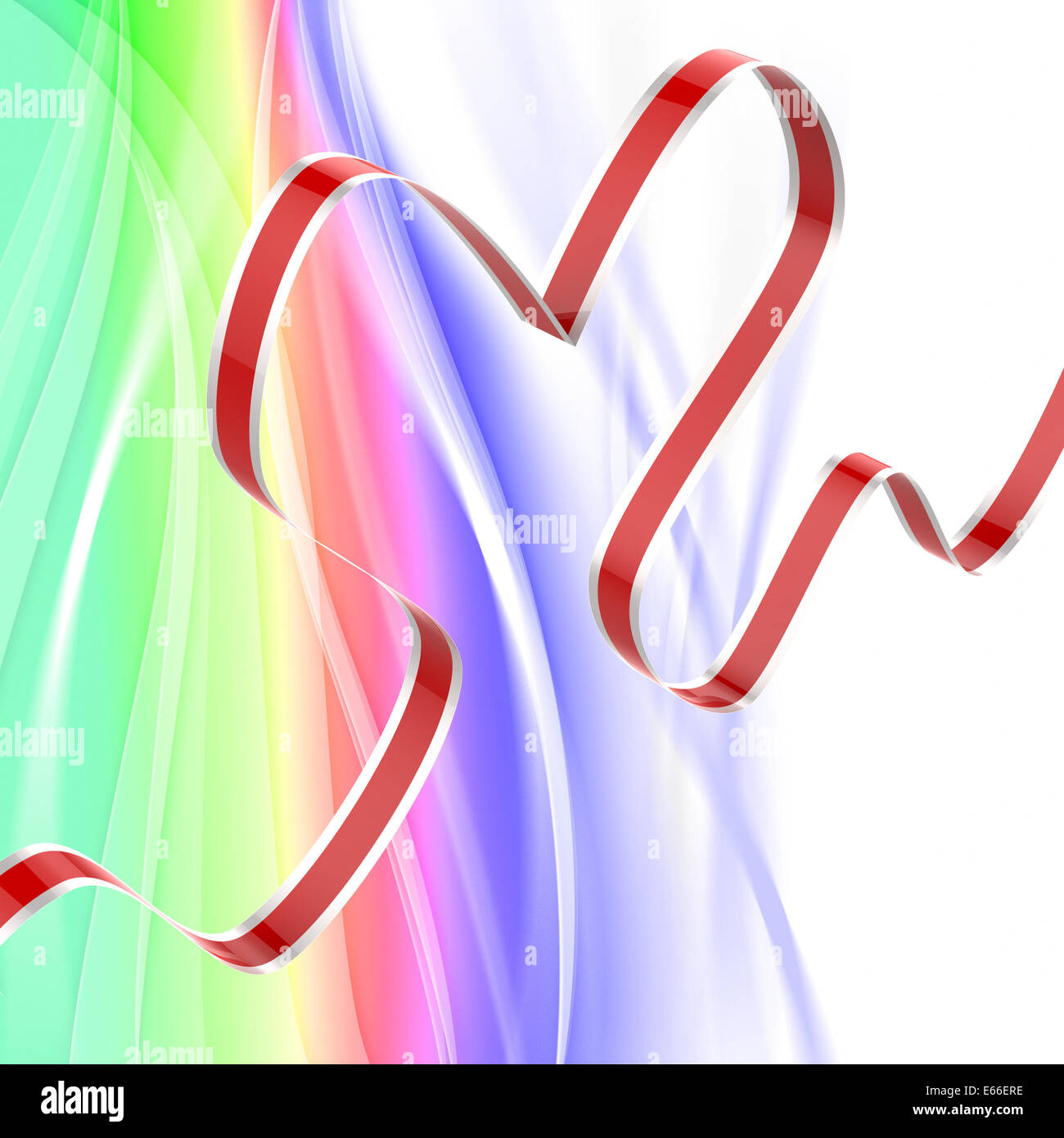 Ribbon Heart Meaning Passionate Relationship Or Loving Marriage Stock