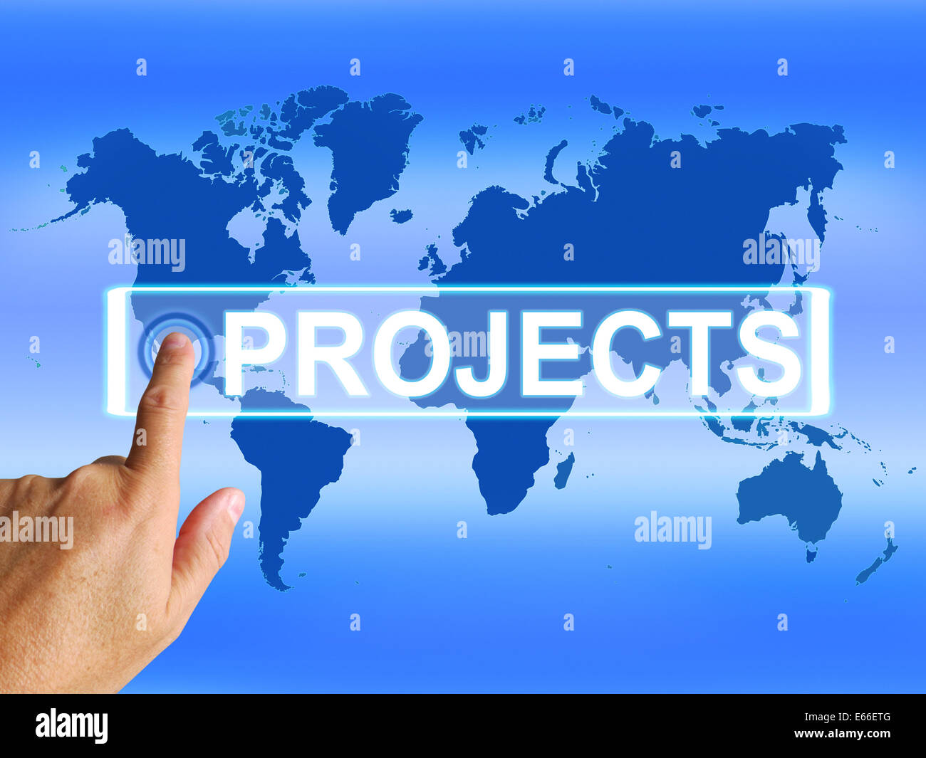 Projects Map Indicating Worldwide or Internet Task or Activity Stock ...