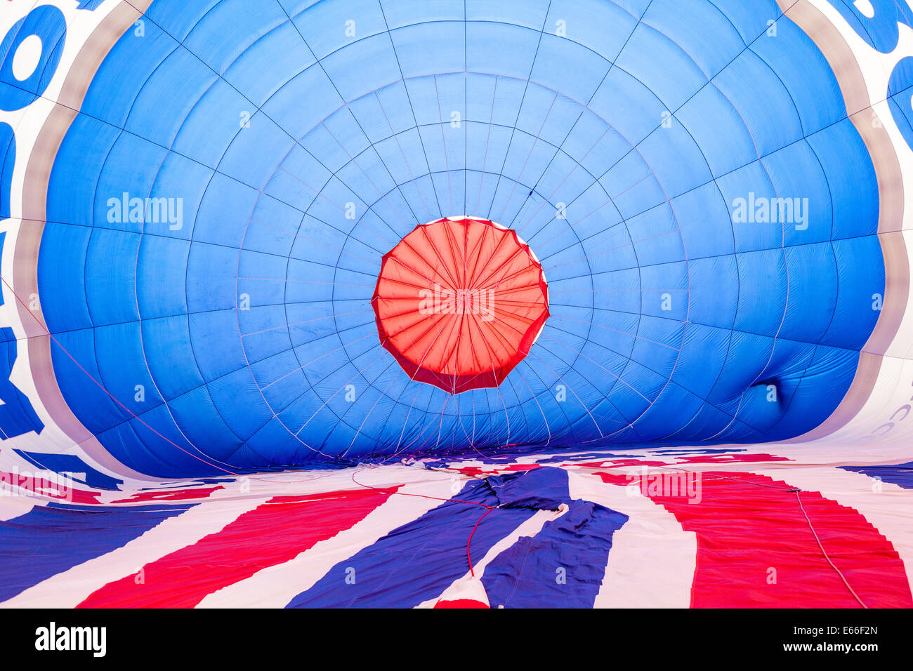 The hot air balloon is the oldest successful human-carrying flight technology. Stock Photo