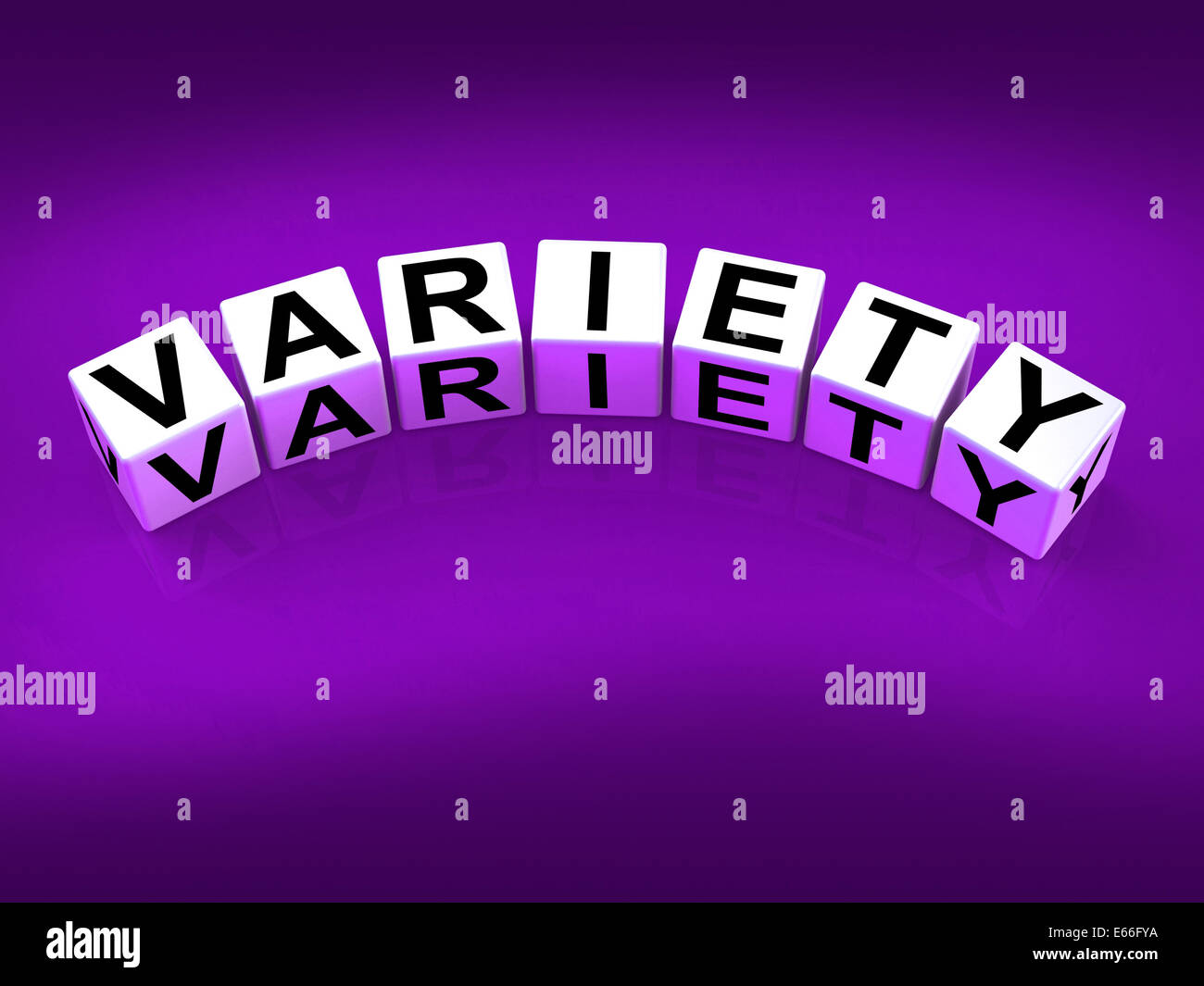 Variety Blocks Meaning Varieties Assortments and Diversity Stock Photo Alamy