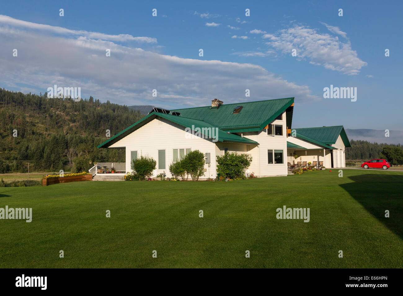 Luxury Home in Montana,USA Stock Photo