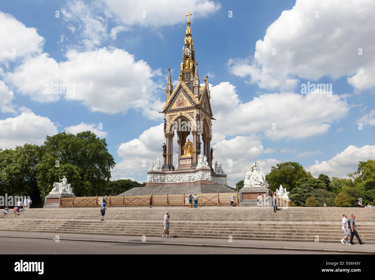 The Albert Memorial, Kensington Gardens, London. Stock Photo
