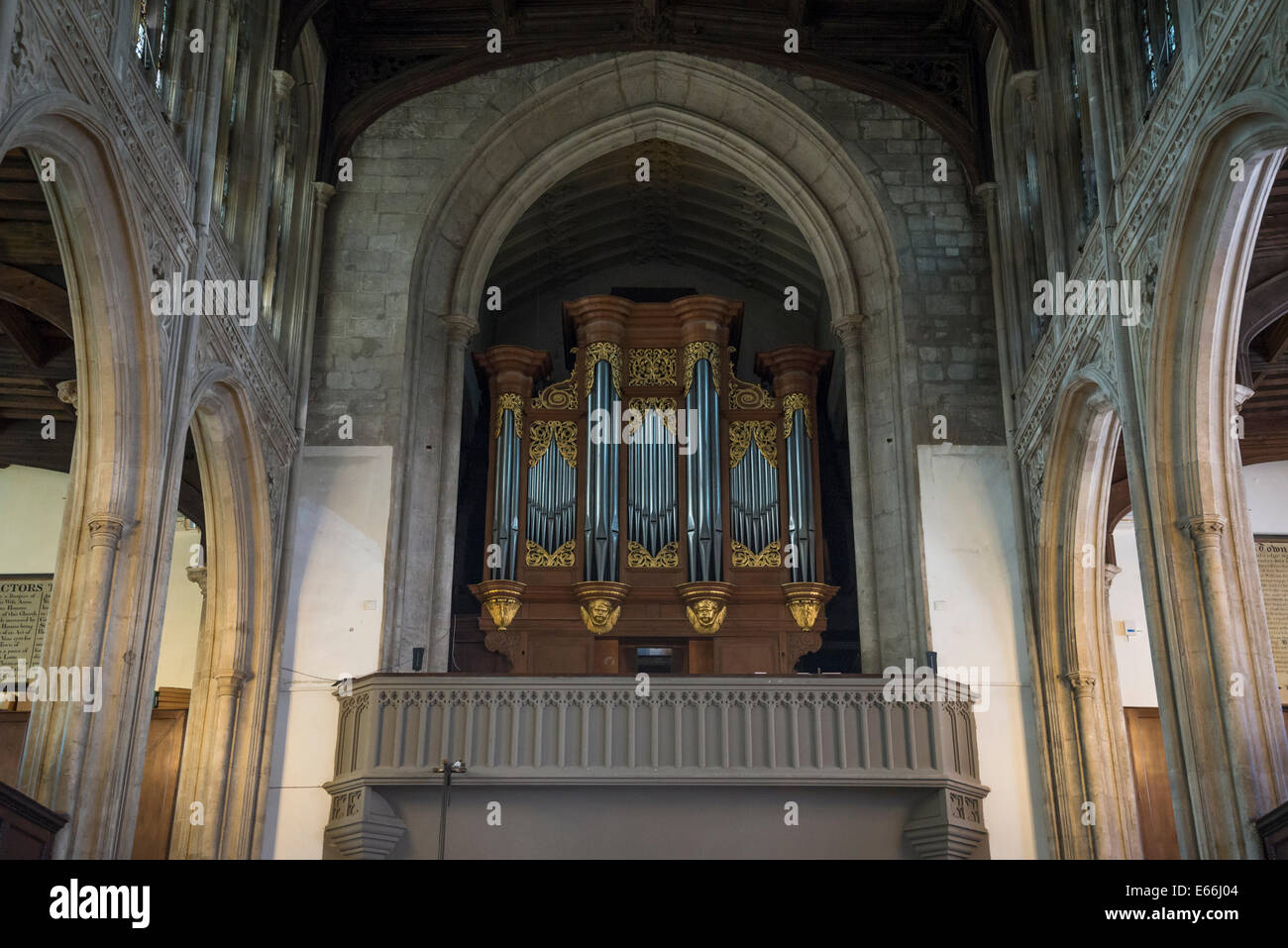 Great St Mary's Church, Organ, Cambridge, England, UK Stock Photo