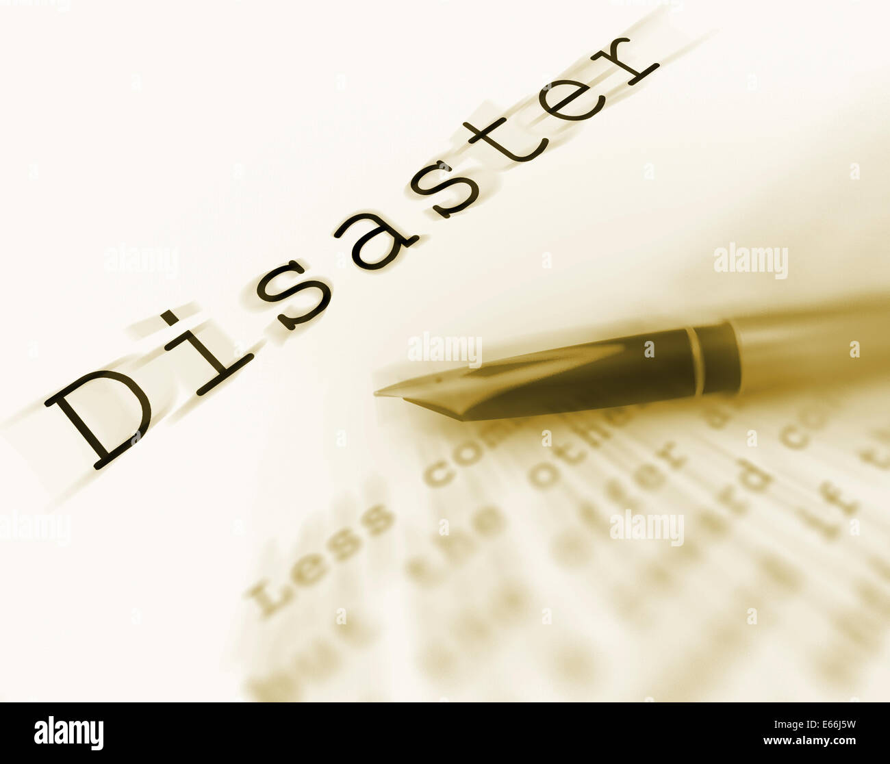 Disaster Word Displaying Catastrophe Emergency Or Crisis Stock Photo