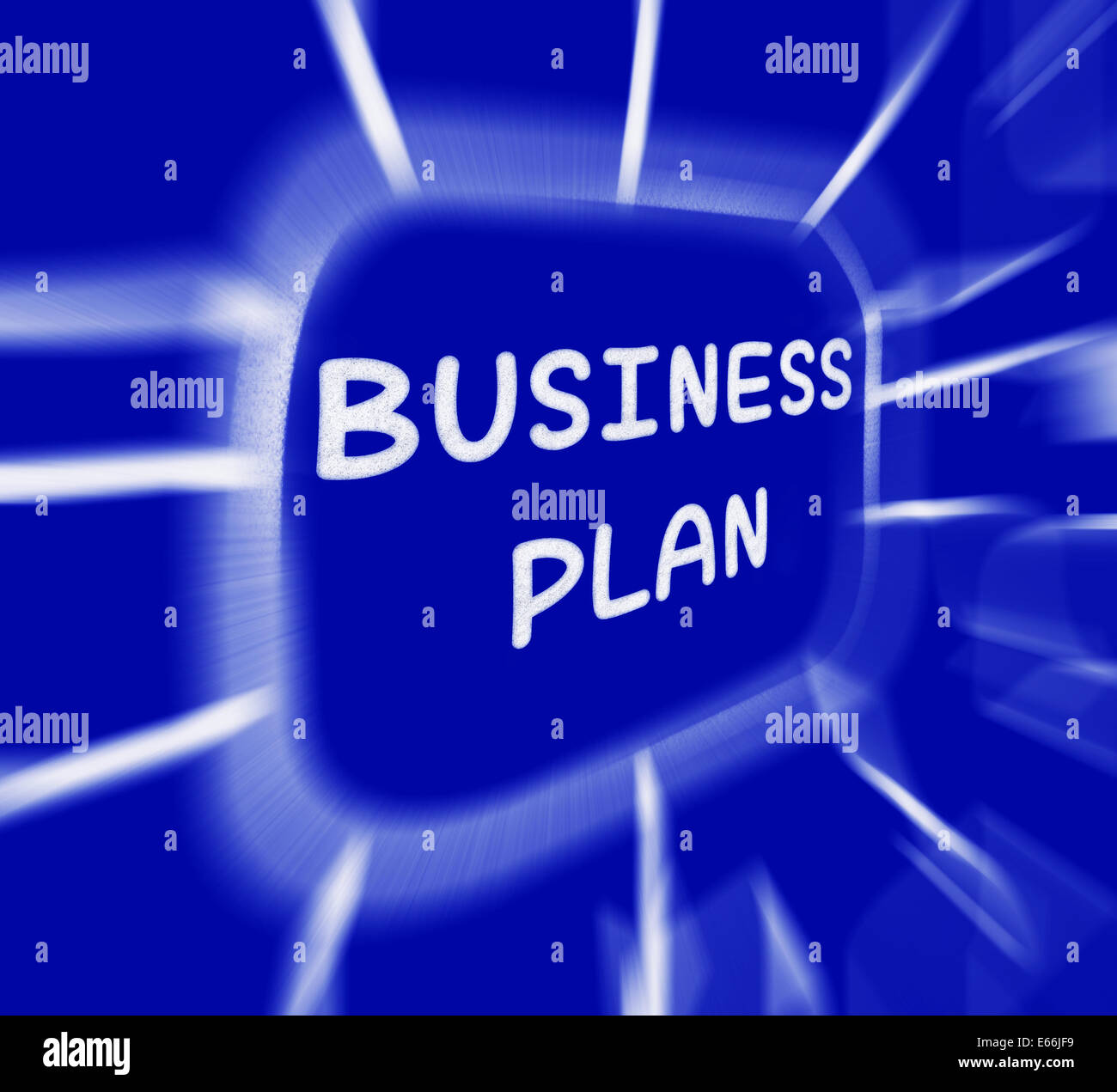 Business Plan Diagram Displaying Company Organization And Strategy Stock Photo